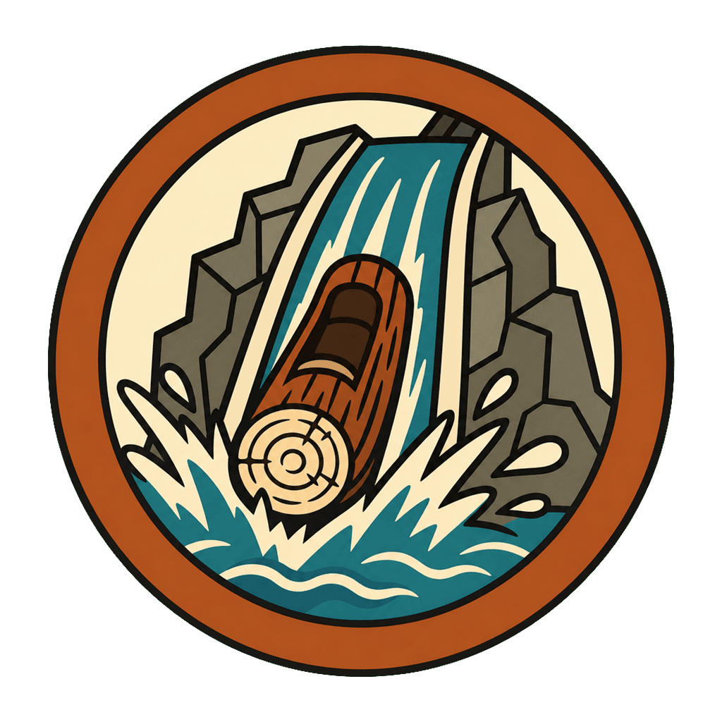 Dudley Do-Right's Ripsaw Falls logo