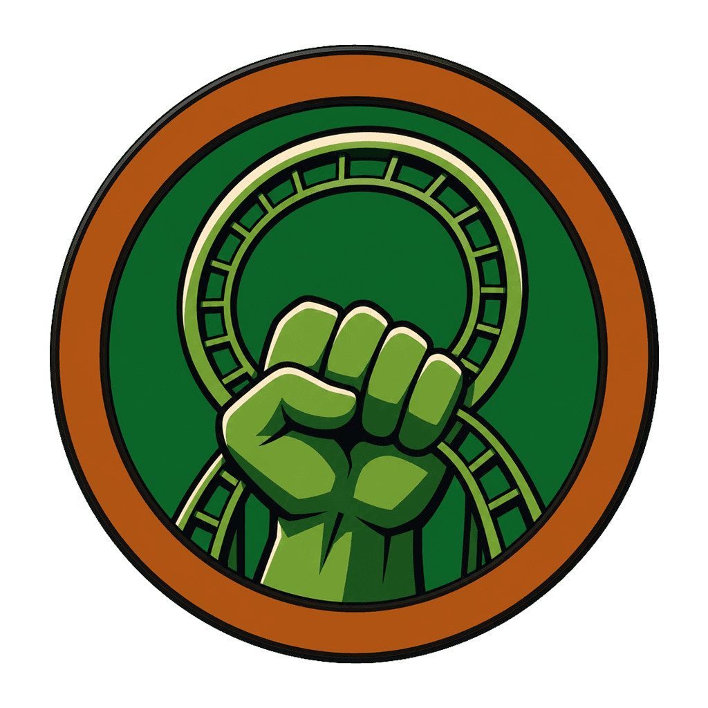 The Incredible Hulk Coaster logo